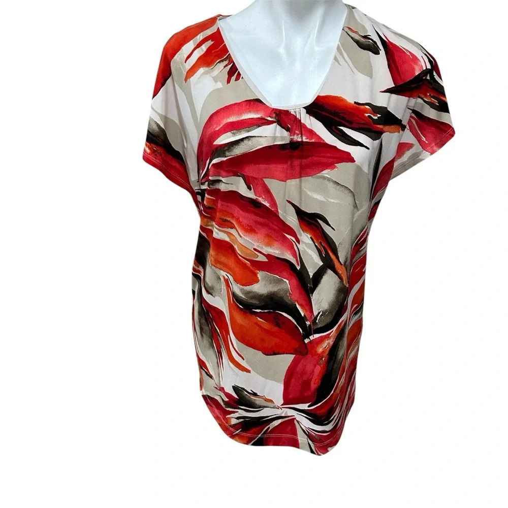 Dana Buchman Cap Sleeve Floral to